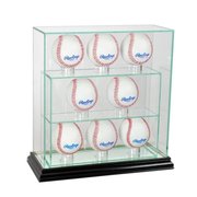 Perfect Cases Perfect Cases 8UPBSB-B 8 Upright Glass Display Case; Black 8UPBSB-B